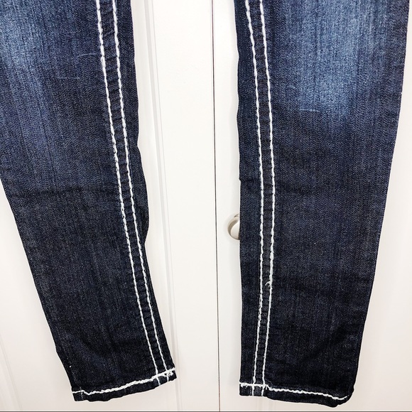 Miss chic Rhinestone stretch slim denim Jeans - Picture 4 of 8